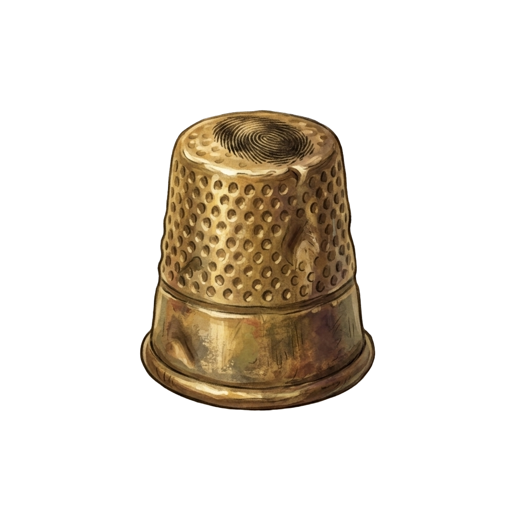 A brass thimble
